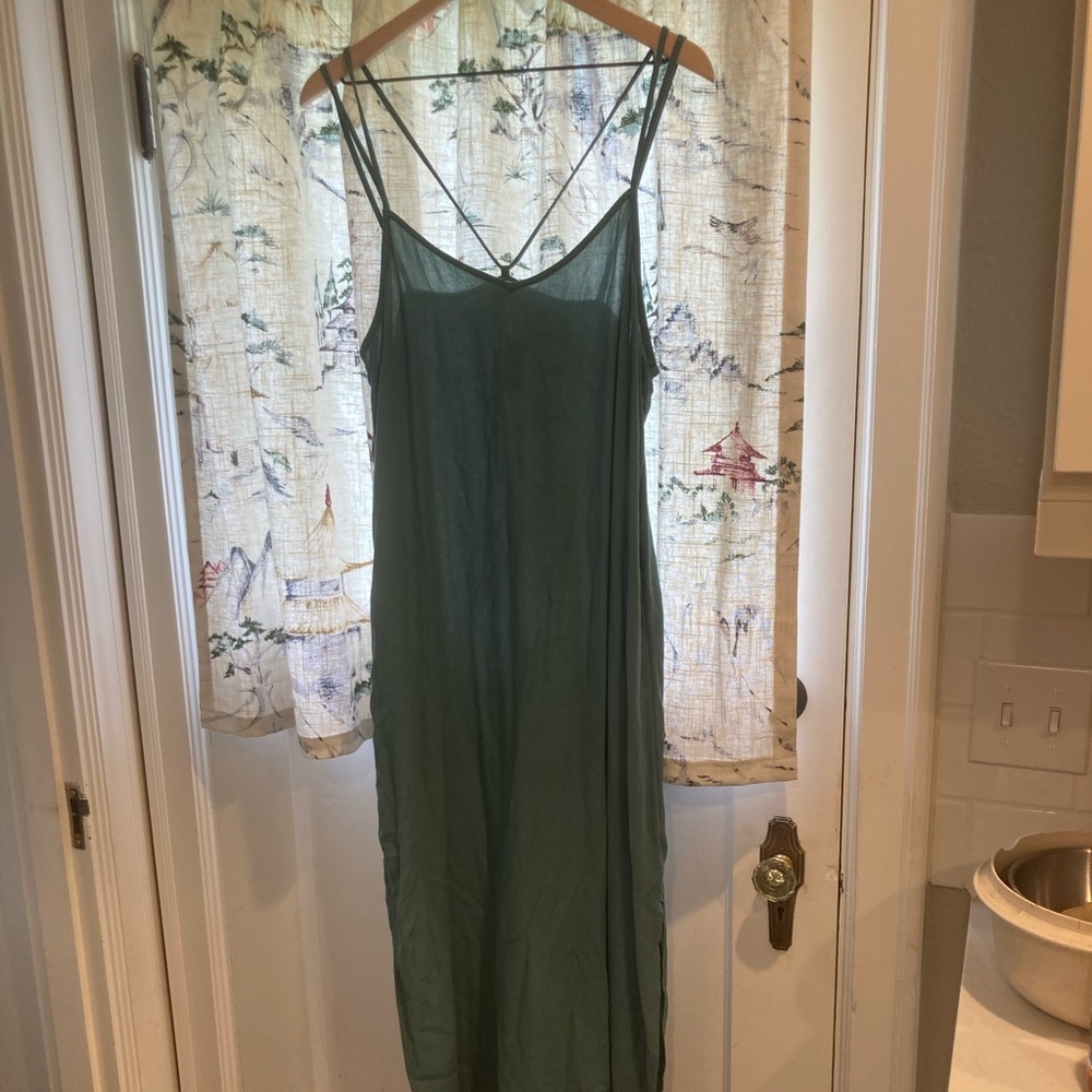 Aerie Green Lightweight Dress/Swim Cover Up NWT